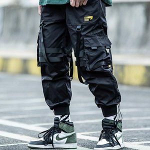 Niepce Matte Black Tech Joggers Streetwear Techwear Cyberpunk Pants dusk-p3